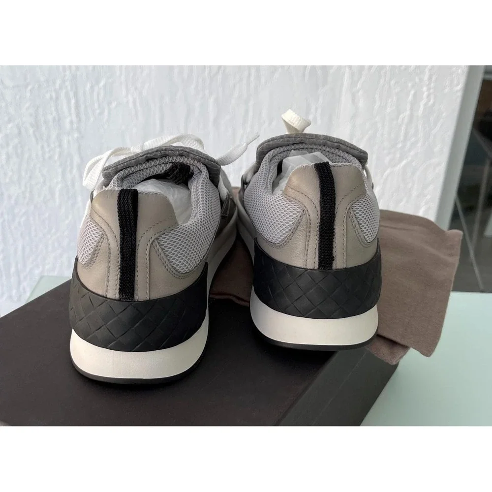 Bottega Veneta Gray Nylon & Leather Men's Sneaker Shoe, Eur 39.5 (Model 548353)‎